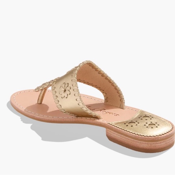 10.5 🔖 JACK ROGERS Women's Jacks Slip-On Flat Sandals Platinum - Picture 4 of 13